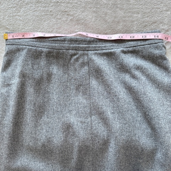 Vintage Wool Blend  Skirt Gray A Line w/ Pockets Size Medium - Picture 6 of 10